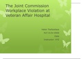 HLT-313v Week 3 Assignment: The Joint Commission Workplace Violation PowerPoint