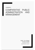 Summary Comparative Public Administration and Management