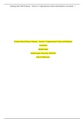 NUR 699 Week 2 Assignment 1, Evidence-Based Practice Proposal – Section A: Organizational Culture and Readiness Assessment