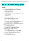 NR 601 Midterm Study guide | Complete Solutions Questions & Answers;Chamberlain College Of Nursing.