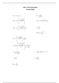 FIN111 Final Examination Formula Sheet