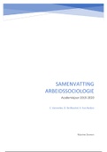 Samenvatting Arbeidssociologie 2021