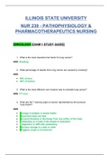 NUR239 Exam 1 / NUR 239 Exam 1 (New, 2020): Illinois State University Pathophysiology & Pharmacotherapeutics : ONCOLOGY (Already graded A)(SATISFACTION GUARANTEED, Verified 100%)