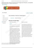 NR 509 Shadow Health Abdominal Pain Physical Assessment Assignment Results | Completed: Documentation / Electronic Health Record (Latest): Advanced Health Assessment - Chamberlain, NR509: Chamberlain College of Nursing