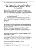 Samenvatting artikel Why poor children are more likely to become poor readers (Buckingham, Wheldall & Beaman-Wheldall, 2013), leer- en onderwijsproblemen, pre-master Orthopedagogiek, SPO Groningen