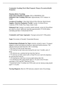 Community Teaching Work Plan Proposal; George Mason University