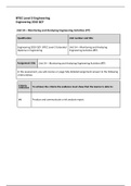 BTEC Level 3 Engineering: Unit 54 (P7) – Monitoring and Analysing Engineering Activities