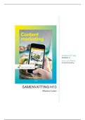 Samenvatting Contentmarketing Hoofdstuk 13