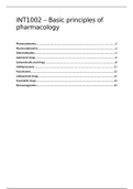 INT1002 Basic principles of pharmacology Summary