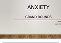 NR 508 Week 6 PowerPoint Grand Rounds Presentation; Anxiety
