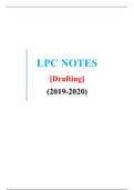 LPC 2020 Drafting Notes