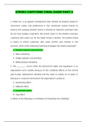 STR 581 WEEK 6 CAPSTONE FINAL EXAMINATION PART 3 (VERSION 1) (LATEST): UNIVERSITY OF PHOENIX(100% Verified Answers, download to score A)