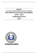 AIN1501 EXAM PACK ANSWERS (2019 - 2014) AND 2020 BRIEF NOTES