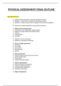 PHYSICAL ASSESSMENT FINAL OUTLINE STUDY GUIDE NEW,2020