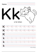 KINDERGARTEN ALPHABET WORKSHEETS