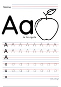 KINDERGARTEN ALPHABET WORKSHEETS