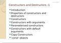 Constructors and Destructors