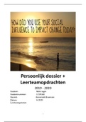 Persoonlijk dossier en leerteamopdrachten - Sociale psychologie