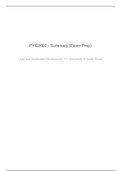 PYC2602 - Child and Adolescent Development summary-exam-prep