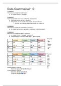 Duits Grammatica H10 overzicht 2VWO Trabitour