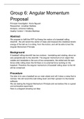 Angular Momentum Proposal