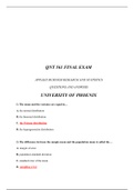 [Solved] QNT 561 FINAL EXAM UNIVERSITY OF PHOENIX