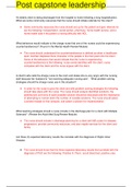 Capstone Leadership Questions|Post capstone leadership|ATI Capstone Leadership|Capstone Leadership Community|CAPSTONE : LEADERSHIP|RN ATI Capstone Leadership and Community Health Focused Review|ATI Comprehensive Final|ATI RN COMPREHENSIVE EXIT EXAM (ALL A