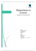 BS 14. Scriptie verpleegkunde. Afstudeerproject beroepssituatie 14, scriptie over rapporteren/ verslaglegging HBO verpleegkunde