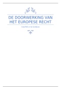 De doorwerking van het Europese Recht