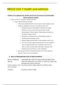 NR222 UNIT 1 HEALTH AND WELLNESS, NR 222 UNIT 2 HEALTH AND WELLNESS, NR222 UNIT 4 HEALTH AND WELLNESS, NR222 UNIT 5 HEALTH AND WELLNESS, NR222 UNIT 6 HEALTH AND WELLNESS, NR222 UNIT 7 HEALTH AND WELLNESS/ 100% CORRECT