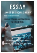 Essay toegepaste psychologie relatie angst en sociale media