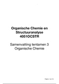 Samenvatting OC T3 - Organische Chemie en Structuuranalyse (OCS, 4051OCSTR) - MST