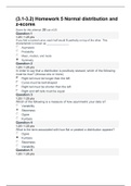 Homework 5 Normal distribution and z-scores