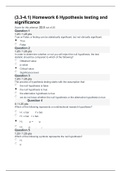 Homework 6 Hypothesis testing and significance