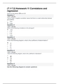 Homework 11 Correlations and regression