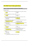 NSG 5003 Week 8 Study guide-Renal; South University, Savannah.