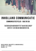 Geslaagde communicatiecyclus O&O en O&I InHolland Communicatie