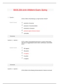 BIOS 255 Unit 4 Midterm Exam: Spring 2020 GRADED A plus