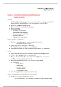 Summary Foundations of English Grammar for EG1