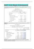 ACCT 212 Week 8 Homework Assignment (Summer 2020) well  calculated, everything correct.