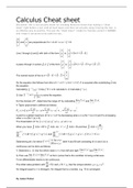 Calculus Cheat Sheet