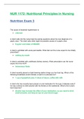 NUR 1172 Nutrition Exam 3 Study Guide / NUR1172 Nutrition Exam 3 Study Guide: (Latest 2020) Rasmussen College