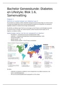 Samenvatting van alle casussen en colleges van Diabetes en Lifestyle jaar 1
