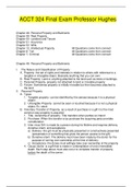 Acct 324 (Prof Hughes) Final Exam Study Guide