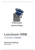 Leerboek HRM || Samenvatting || Druk 7 || 2017 || Alle hoofdstukken