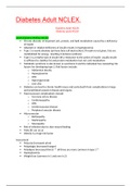 Diabetes Adult NCLEX. study notes