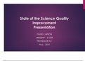 NR 599 Quality Improvement Presentation / NR599 Quality Improvement Presentation (Latest 2020): Chamberlain College Of Nursing  (VERIFIED ALL CORRECT)