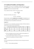 Conditional probability and independence