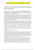 NR 704 Week 5 Discussion Questions (Fall 2020) DISCUSSION EXPLAINED / NR 704 Concepts In Population Health Outcomes