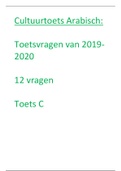 Cultuur toets Arabisch C 2019-2020